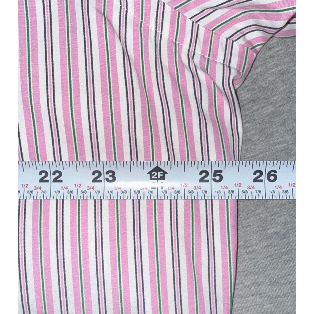 Polo Ralph Lauren Mens XL Stanton Classic Fit Pink Stripe Shirt Preppy Business